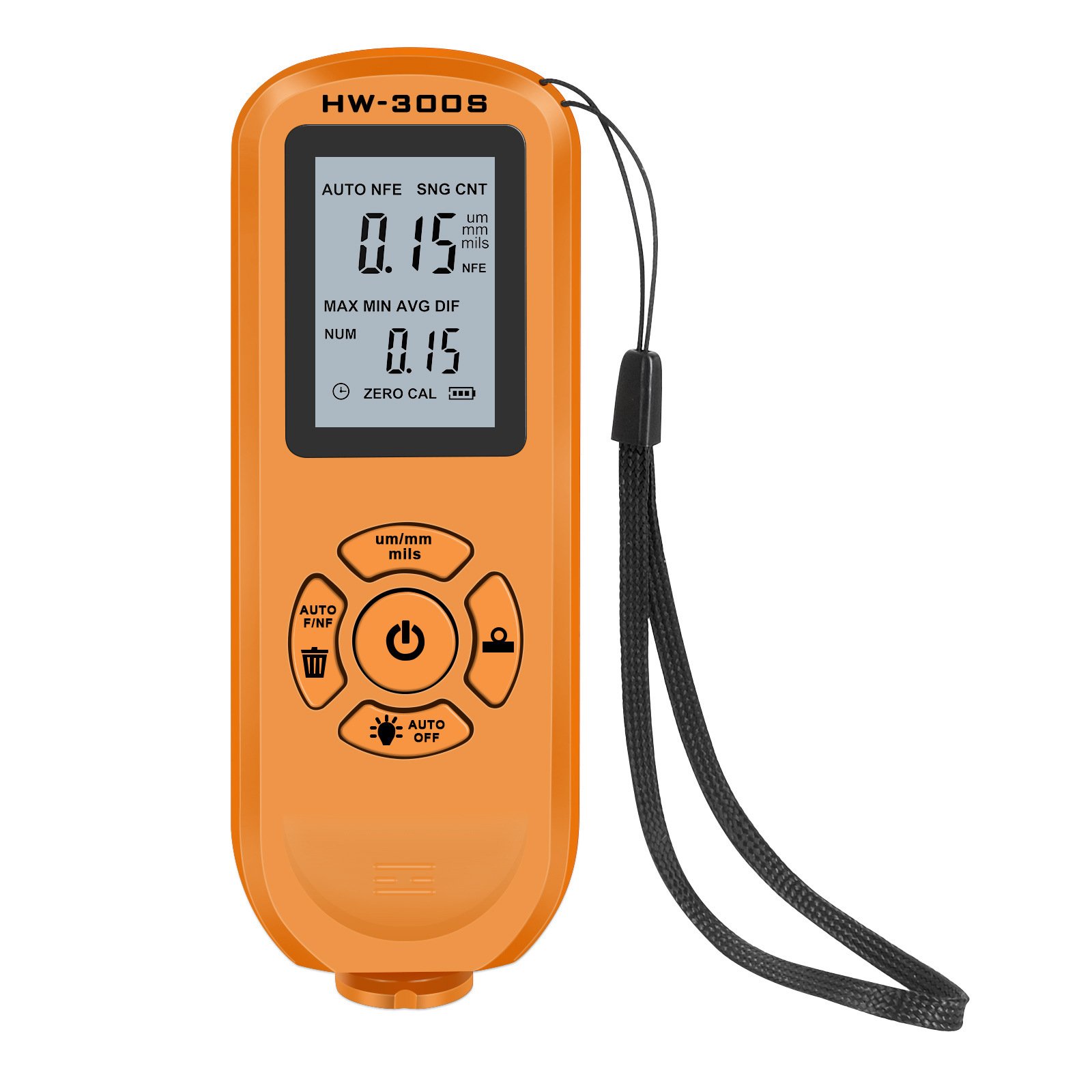 HW-300S Measuring Tool Coating Paint Film Meter Feeler Tester Car Paint Thickness Meter Metal Thickness Gauge