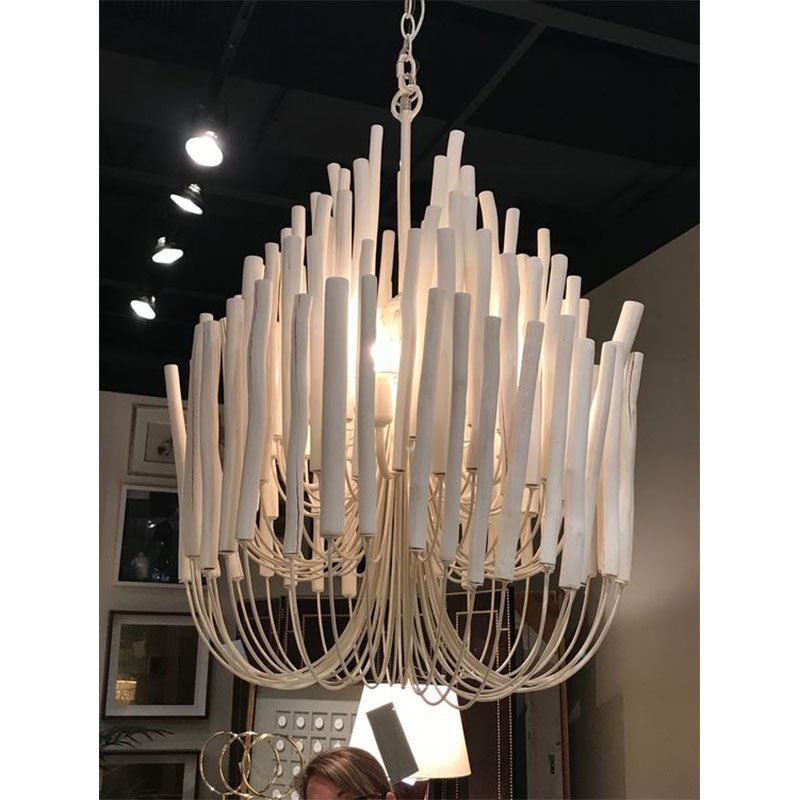 Room Bedroom Home Lighting Solid Wood Chandelier Store Villa Hotel Hall Living Room Retro Old Wooden Chandelier Light