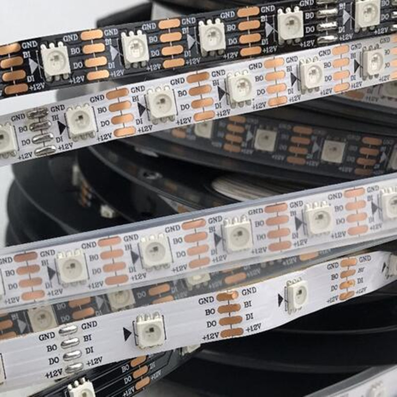 WS2815 2815 12V Addressable Dream Magic Full Color Break Point Continue Digital Pixel Programmable RGB IC Smart Led Strip Lights