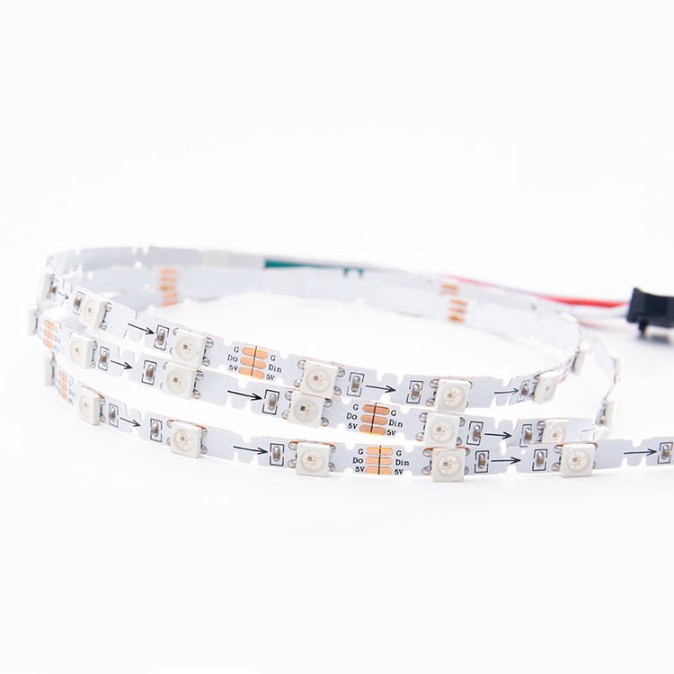 Zigzag Bendable S Shaped Curve Type Addressable Digital WS2812B 5050 5mm 8mm RGB Pixel 48 60 Leds/m 5V ZIG ZAG LED Strip Light