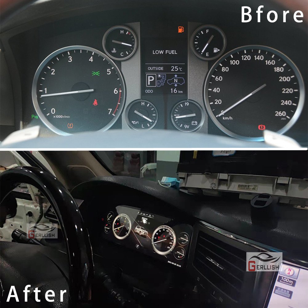Auto Accessories 12.3" LCD Instrument Dash Panel Board Meter Screen for Lexus LX 570 LX470 LX460 LX570 J200 Linux OS System