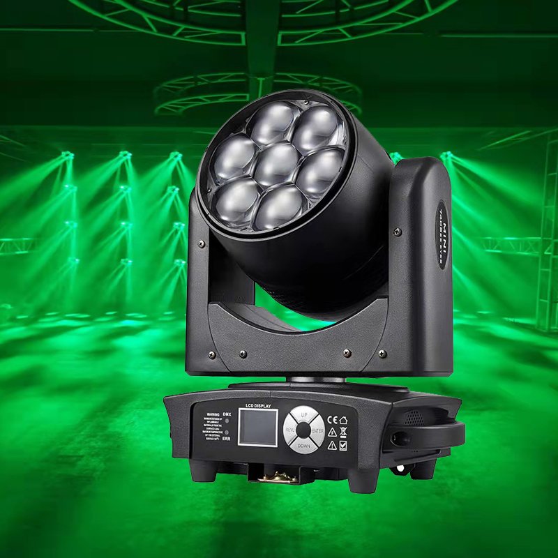LED 7x40w Wash Zoom Beam Moving Head Light 4in1 RGBW Professional for Effect Stage for Disco DJ Music Party Club Dance
