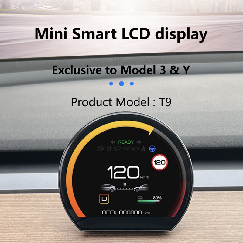New Arrival Mini Display Instrument Cluster 3.54'' Switchback for Tesla Model 3/Y Auto Meter Genre