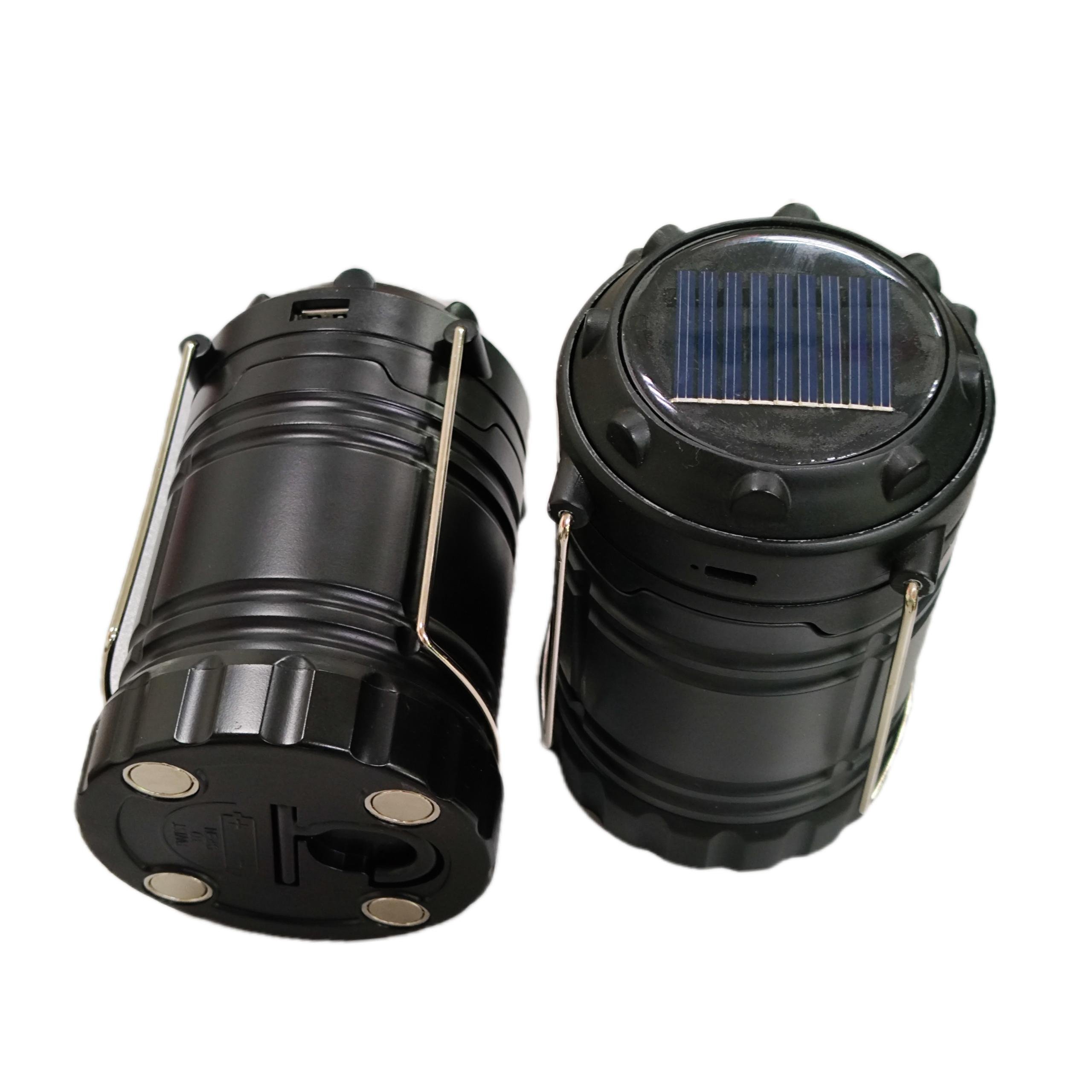Rechargeable Type-C Portable Foldable Camping Lamp Solar Charging Lamp Hanging Outdoor Camping Lights With Magnet Hook