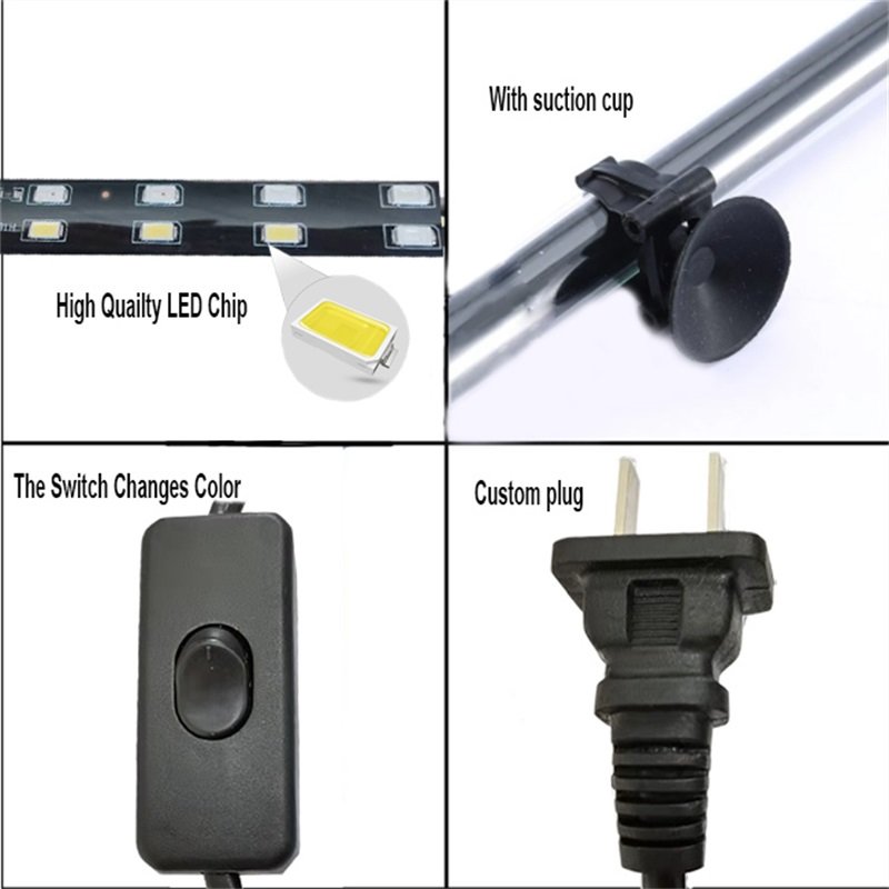 Zaohetian T8 Switching Color Change Full Spectrum Submersible Aquarium Light China Cheaper Viewing Lamp Led Aquarium Lamp