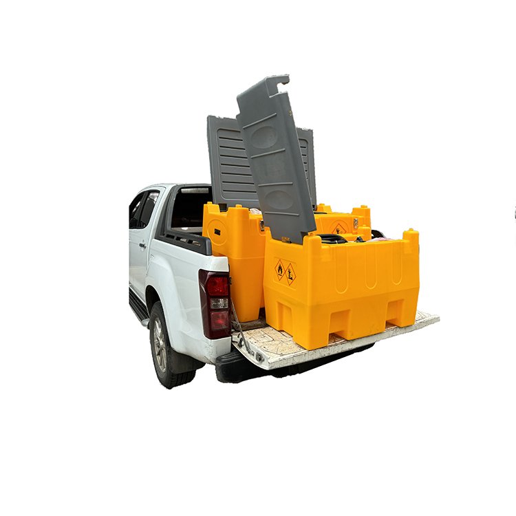 Electric Portable Plastic Fuel Gasoline Diesel Caddy Transfer Tank for On-Site Refueling