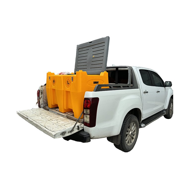 Electric Portable Plastic Fuel Gasoline Diesel Caddy Transfer Tank for On-Site Refueling