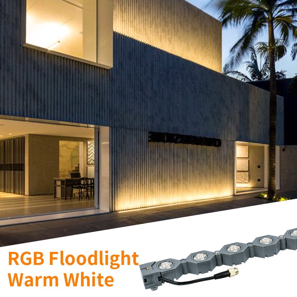 LED Floodlights IP68 Waterproof RGB Wall Washer Outdoor Foldable Chain Tree Hug Light Dimmable DC24V Landscape Lawn Flood Light