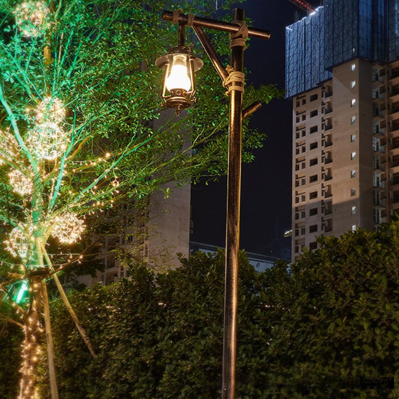 Outdoor LED Retro Street Light Solar 3 Meters Antique High Post Park Decorative Lighting Landscape Light