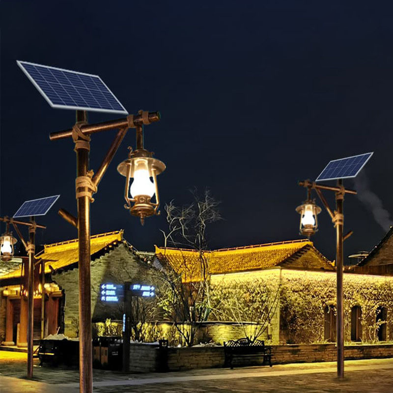 Outdoor LED Retro Street Light Solar 3 Meters Antique High Post Park Decorative Lighting Landscape Light