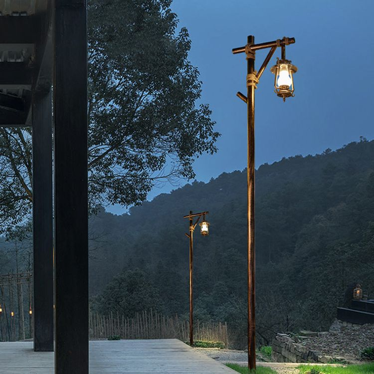 Outdoor LED Retro Street Light Solar 3 Meters Antique High Post Park Decorative Lighting Landscape Light