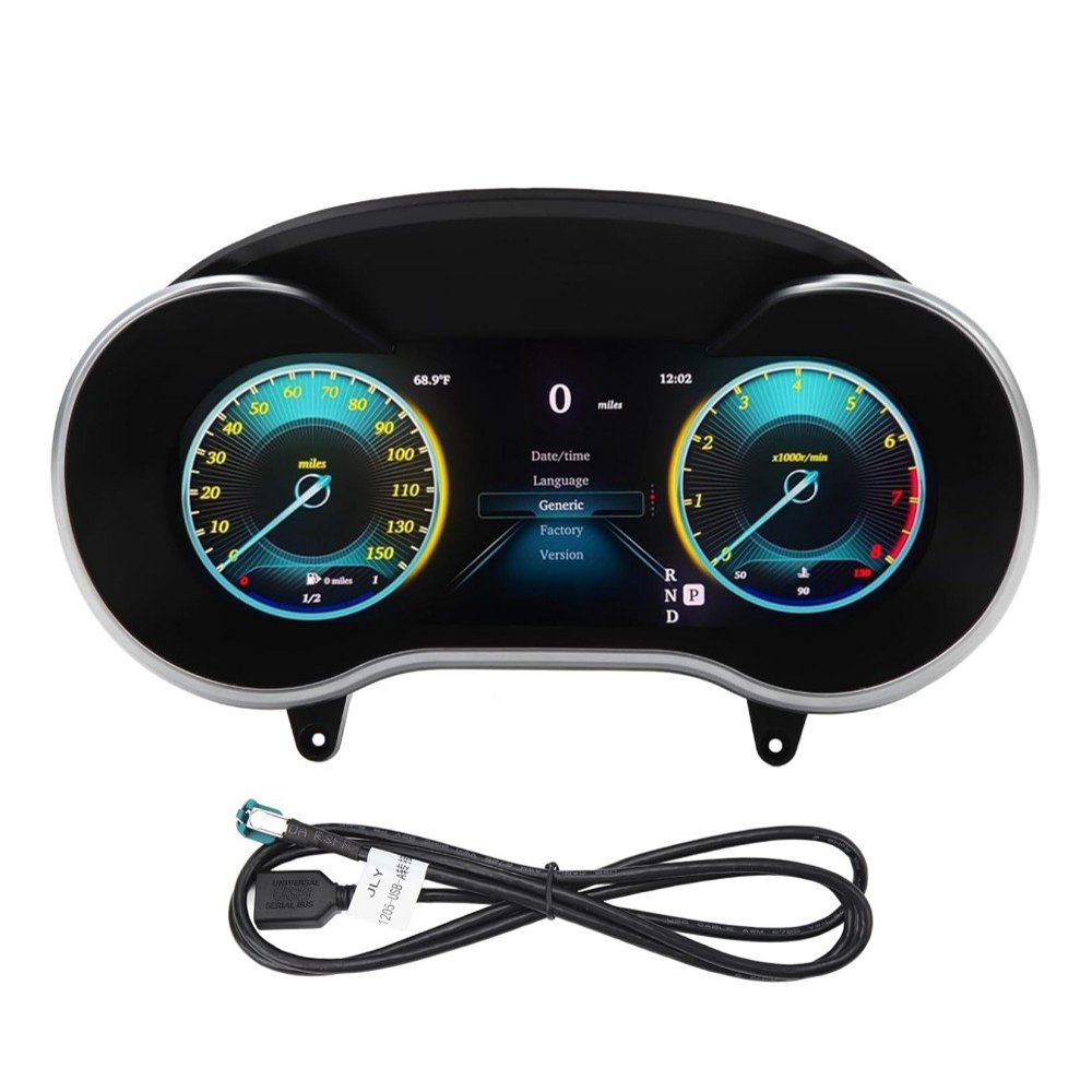 High Definition Car LCD Digital Instrument for Mercedes Benz C-class 2015- 2021 W205 GLC X253 Mechanical Instrument Upgrade