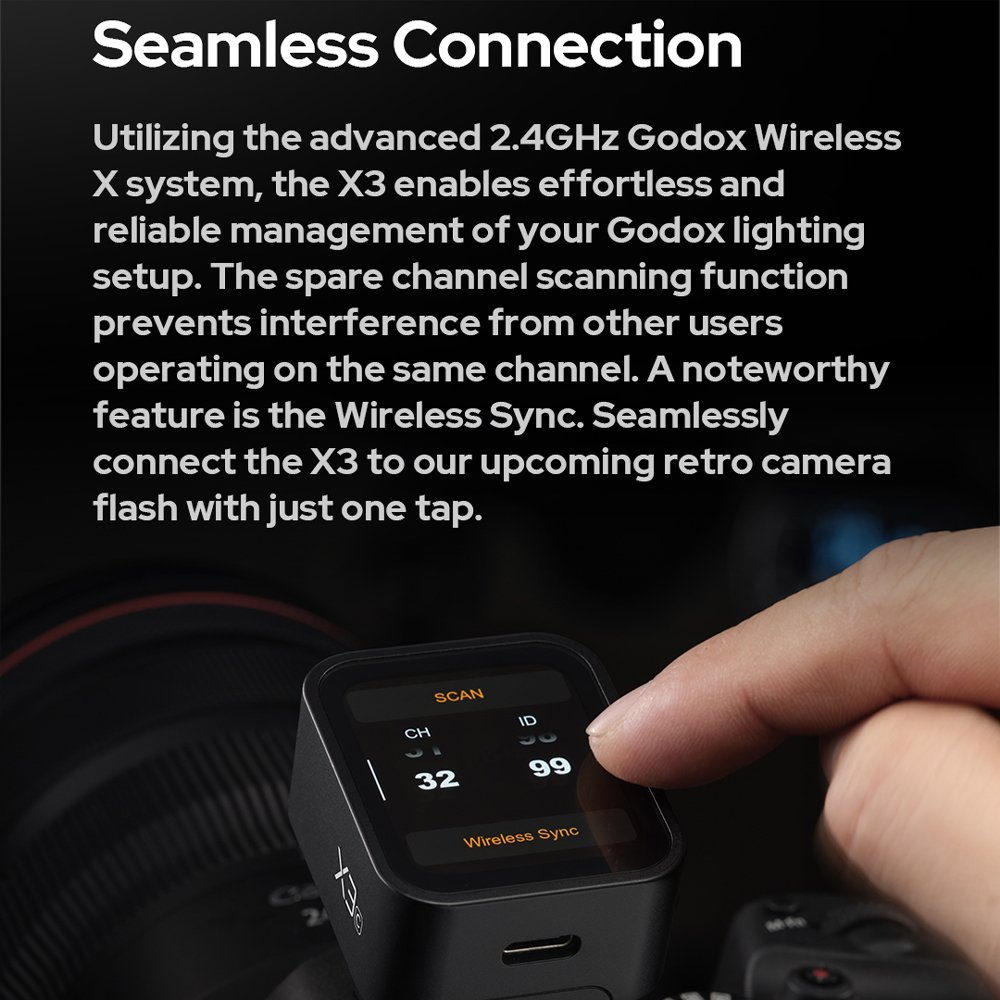 Godox X3 Trigger Wireless Flash High-speed TTL Automatic Metering Synchronous High-definition OLED Touchscreen for Canon