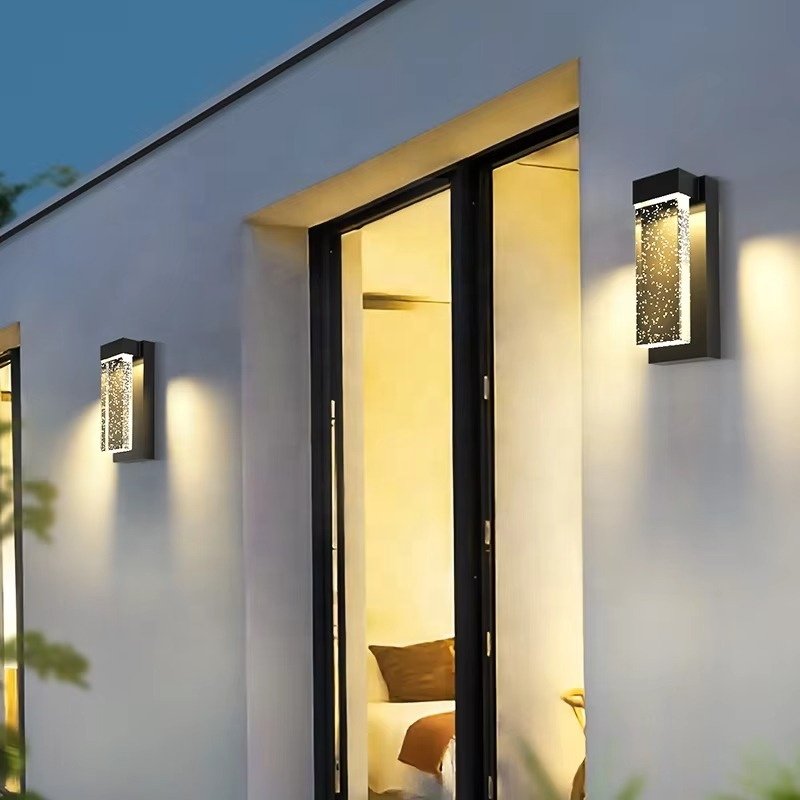 Modern Style Crystal Light-emitting Diode Wall Mounted Lamps for Outdoor Lighting, Waterproof Garden Outdoor Wall Lights