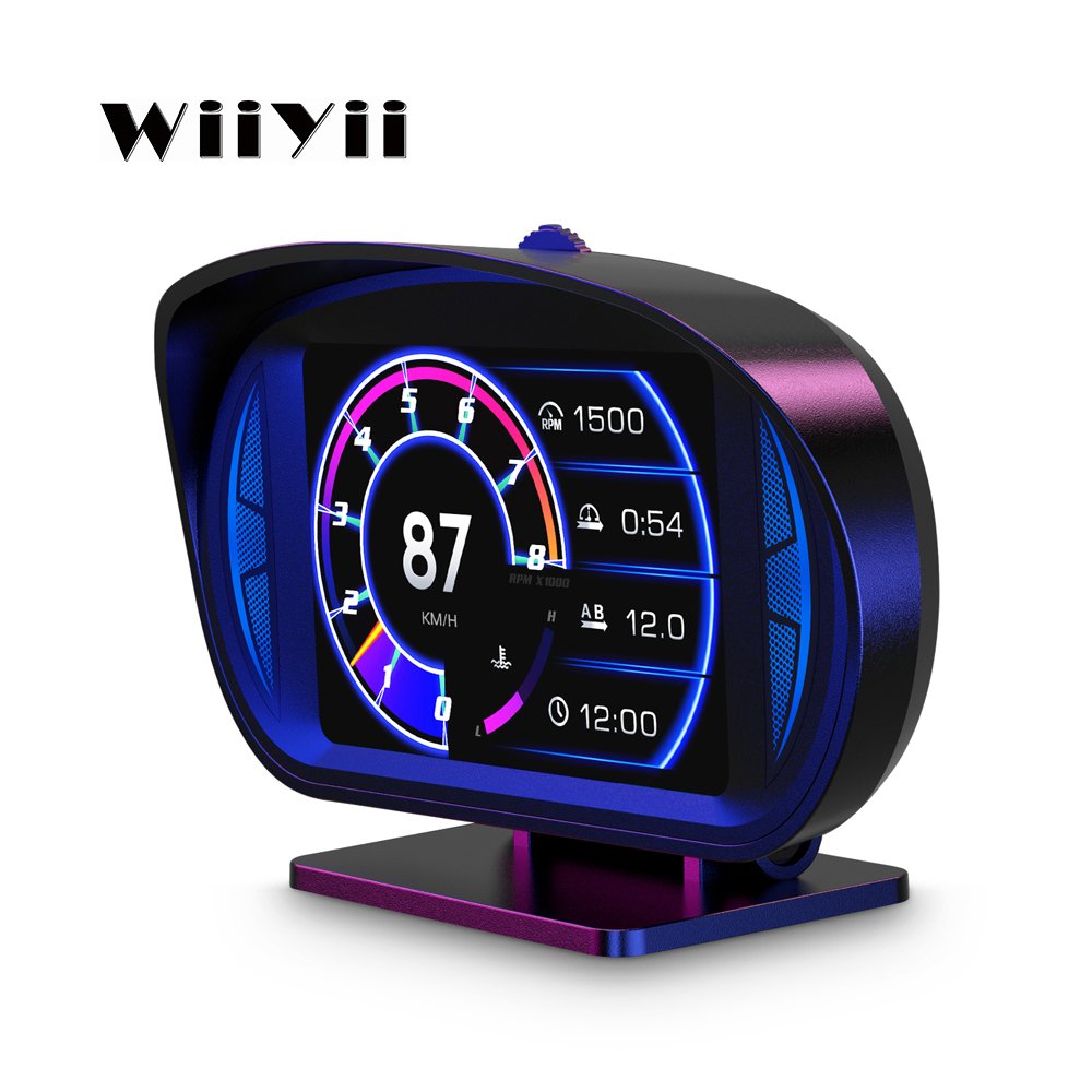WiiYii Factory Direct 2025 Car OBD2 GPS LCD Meter Diagnostic Tool HUD Auto Meter P2 Car Obd2 Gauge