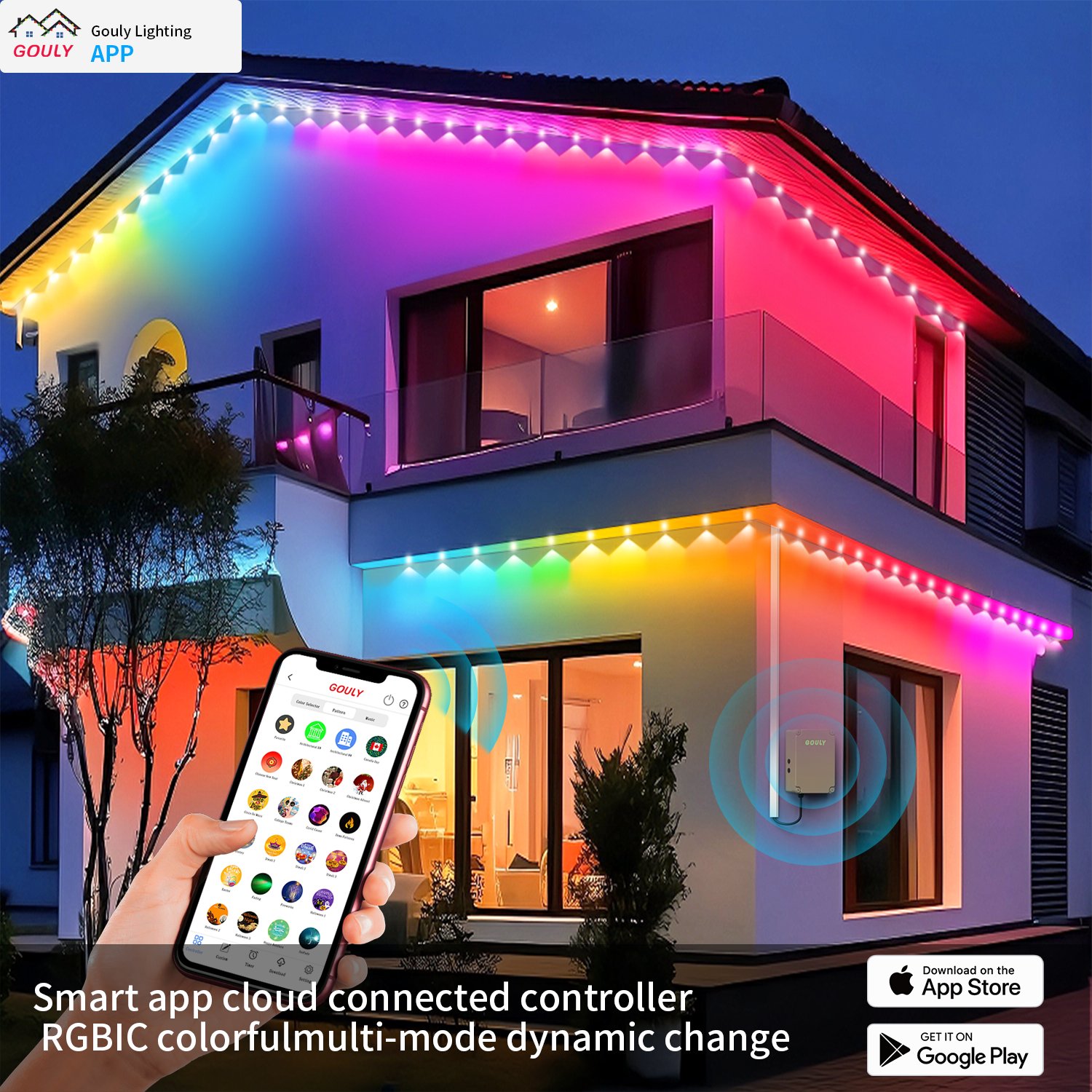 gouly Waterproof Plug Box Aluminum Junction Box Led Lighting Control System Led Accessories for Permanent Outdoor Light