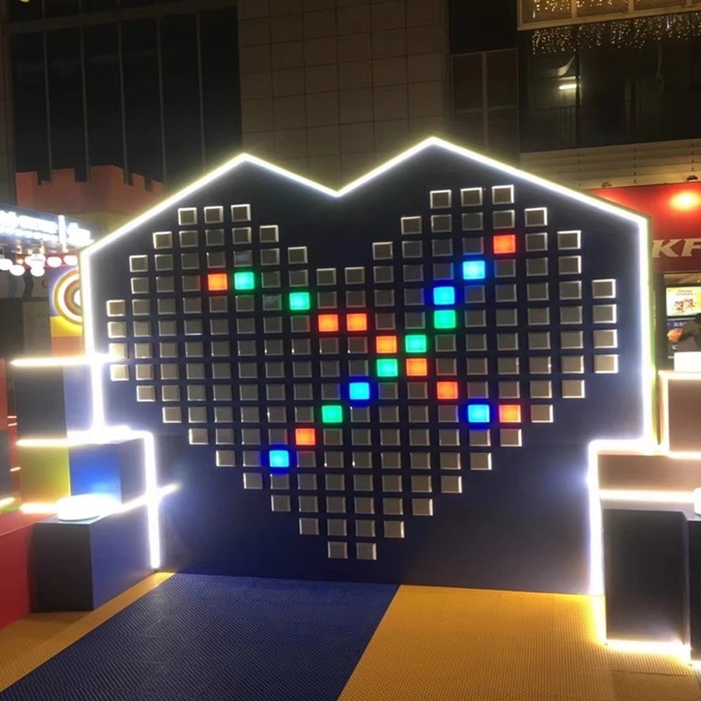 Wall Jigsaw Sensor Light Patting Play Interactive Touch Color Changing Pixel Light Wall KTV bar Restaurant Background Light