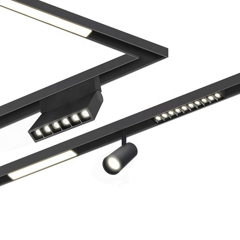 0-10v Grille Flood Light Lamp Recessed White Dali Smart Wireless Mini 48v Magnet System Cob Rail Led Magnetic Track Light System