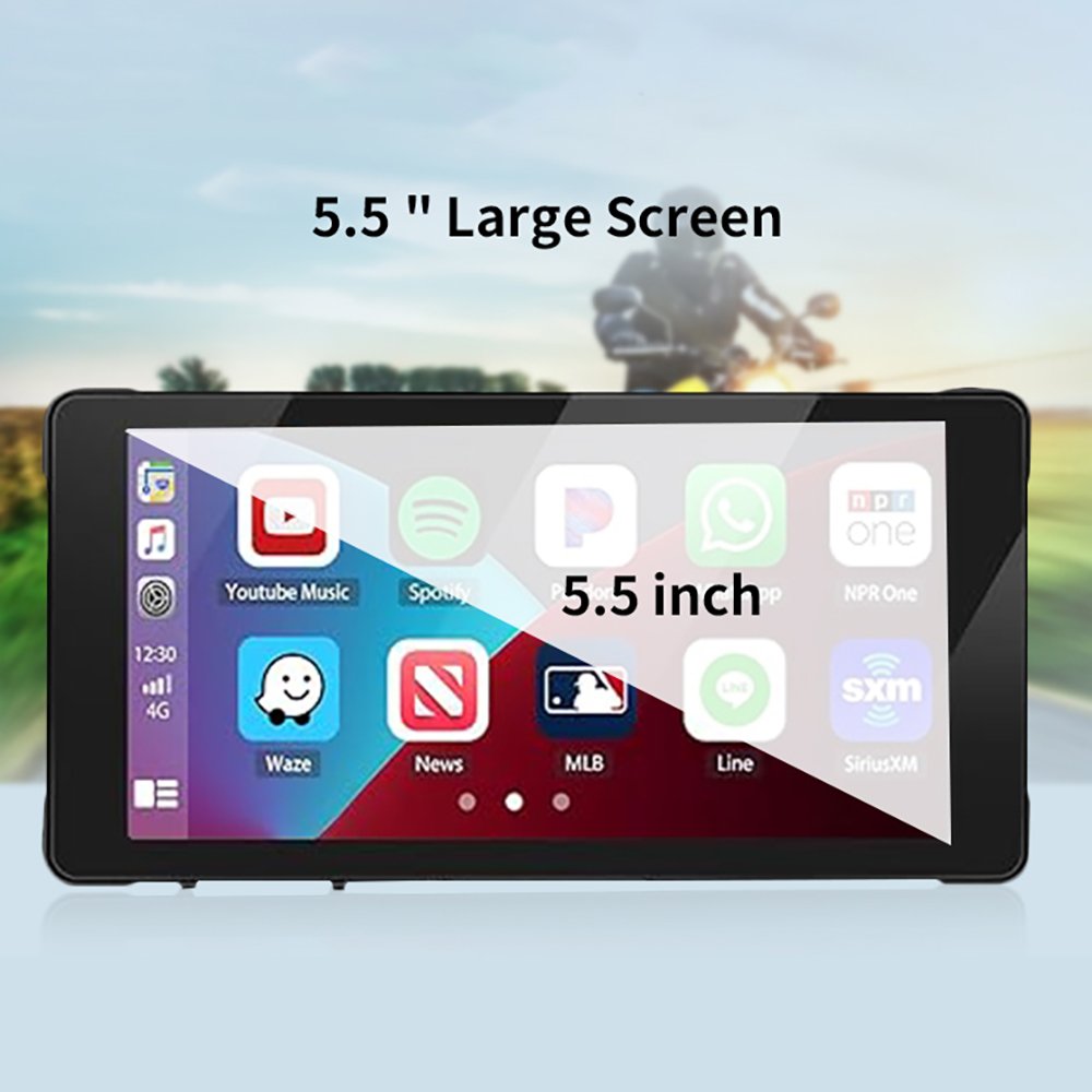 SUNWAYI 5.5 Inch Waterproof Motorcycle Portable Navigation CarPlay Monitor Touch Screen for Motorcycle