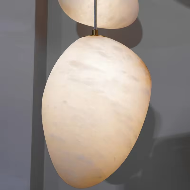Customized Moden Alabaster Decorative Chandelier Applicable to Family Hotel Cofeshop Linear Art Chandelier