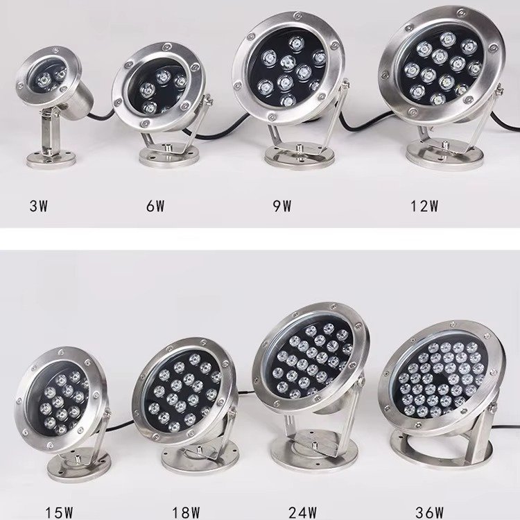Underwater LED Light RGB Fountain LED 24V 3W 6W 9W 12W 15W 18W 36W IP68 Pool Light