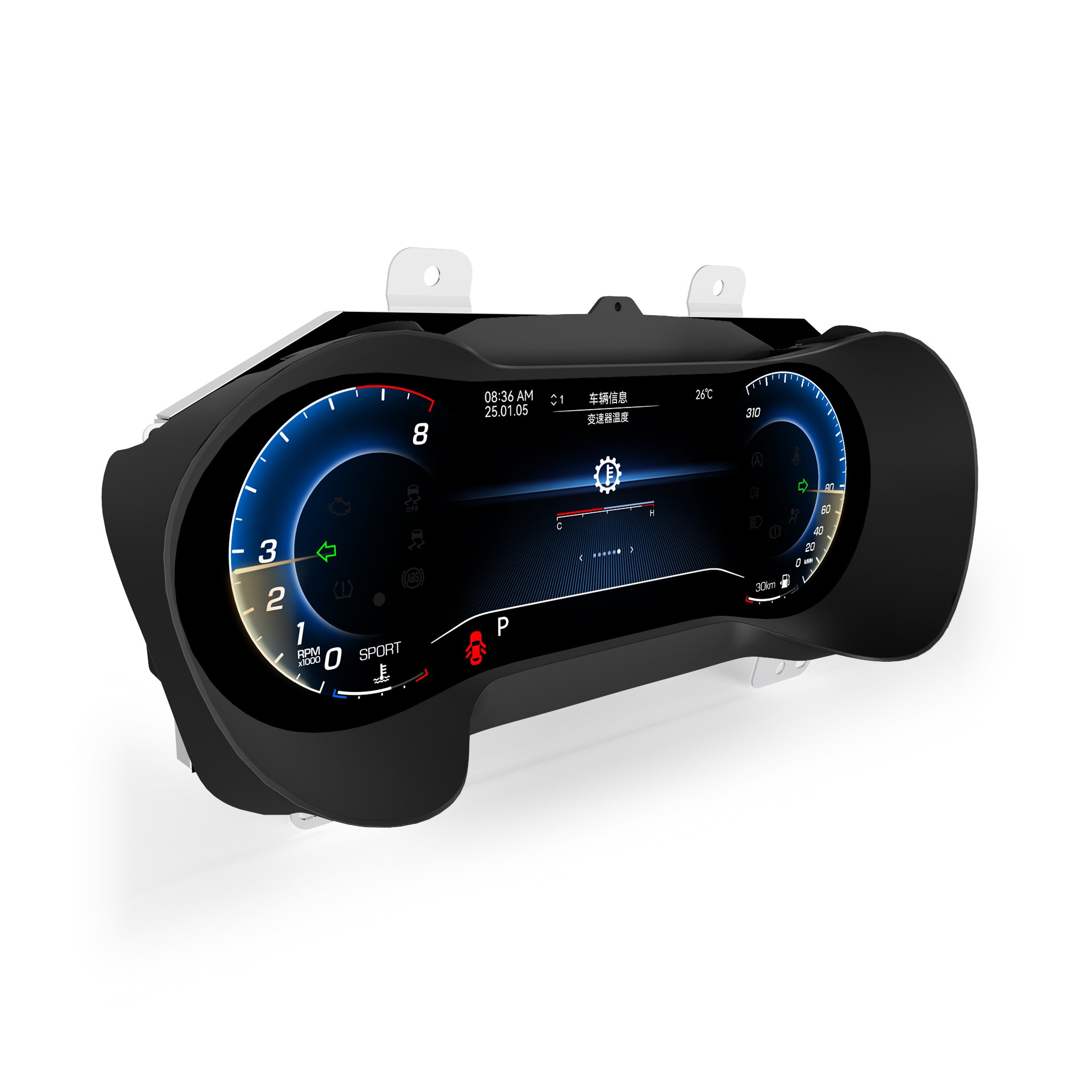 LCD Instrument Cluster for Maserati Ghibli 2014-2023 Car Auto Meter Linux System 12.3'' Speedometer Dashboard Digital Cluster