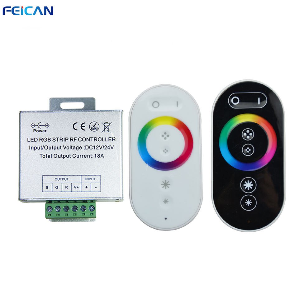 Feican RF RGB LED Controller DC12V DC24V Wireless RF RGB Controller for LED Strip Lighting