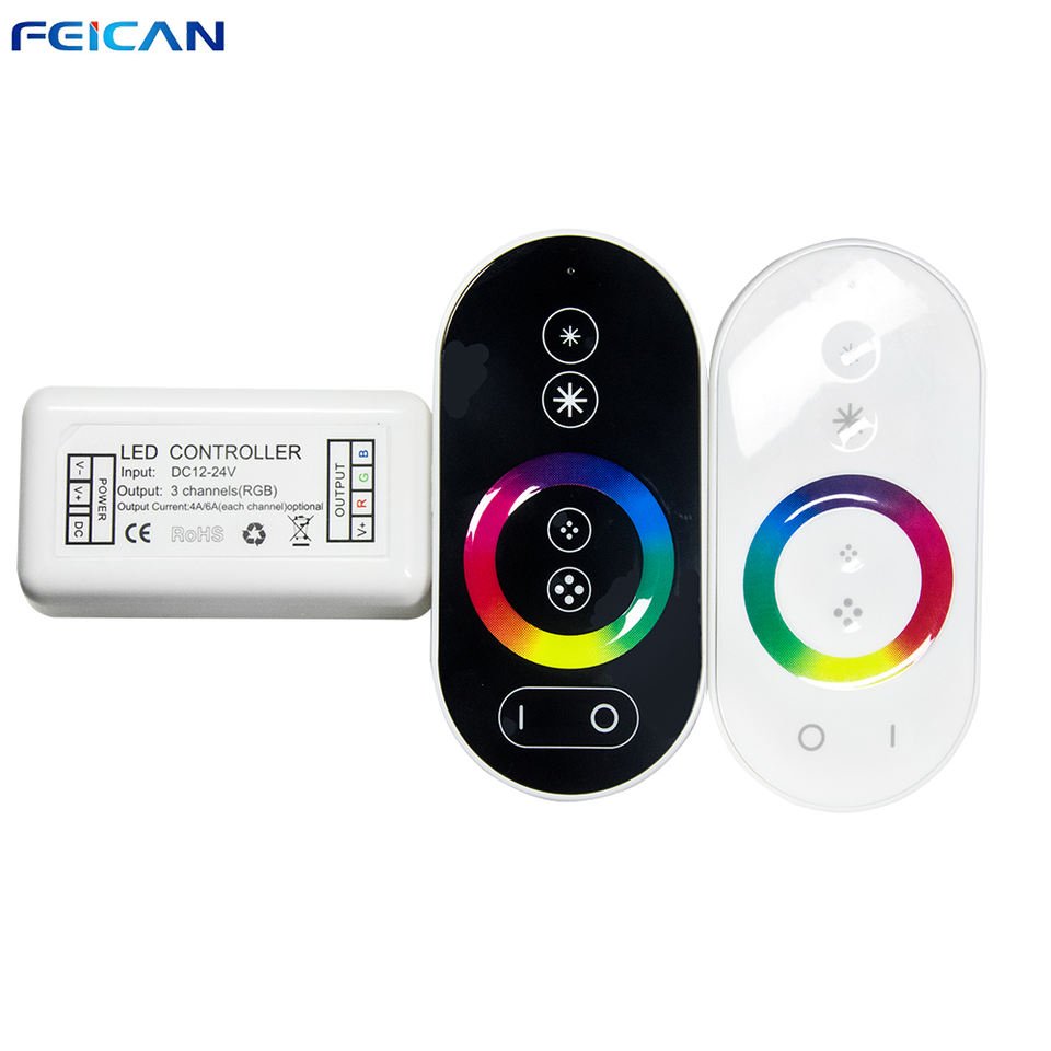Feican RF RGB LED Controller DC12V DC24V Wireless RF RGB Controller for LED Strip Lighting