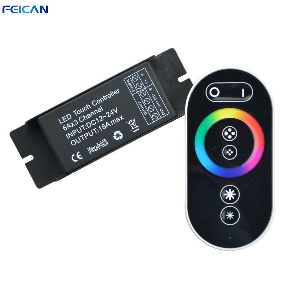 Feican RF RGB LED Controller DC12V DC24V Wireless RF RGB Controller for LED Strip Lighting