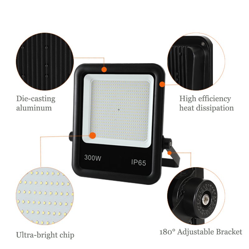 High Power 30W 50W 100W 150W 200W 300w Led Flood Light for Outdoor Football Sports Stadium Aluminum With Ip65 Waterproof