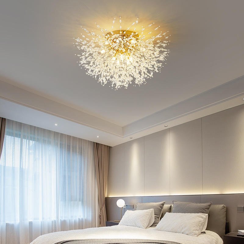 Nordic Crystal Dandelion Chandelier Lighting Kitchen Dining Room Hanging Pendant Light