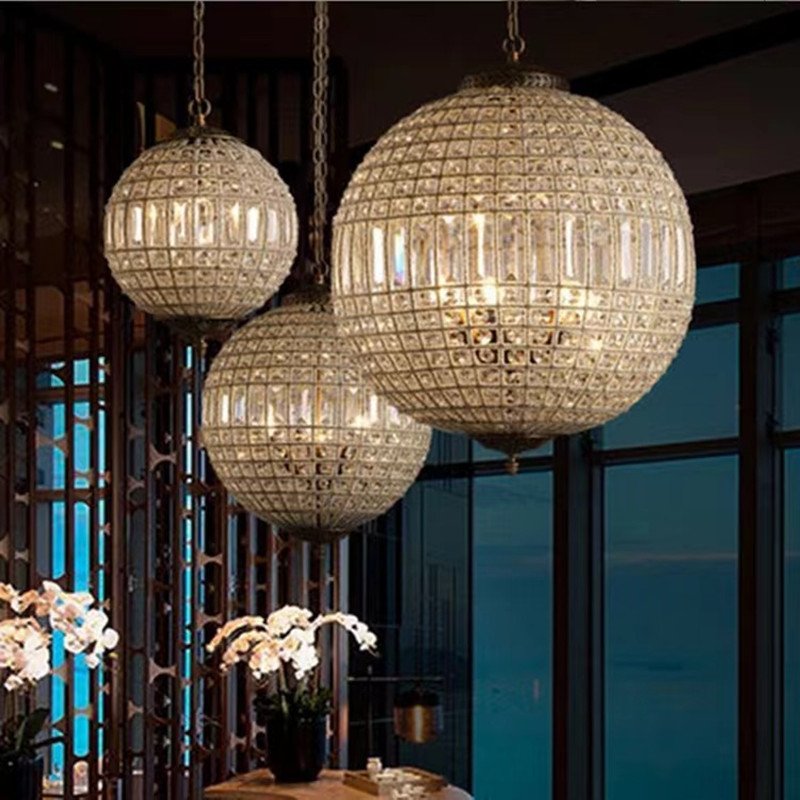 Customized France Luxury Round Home Led Ceiling Hanging Chandelier Pendant for Living Room Hotel