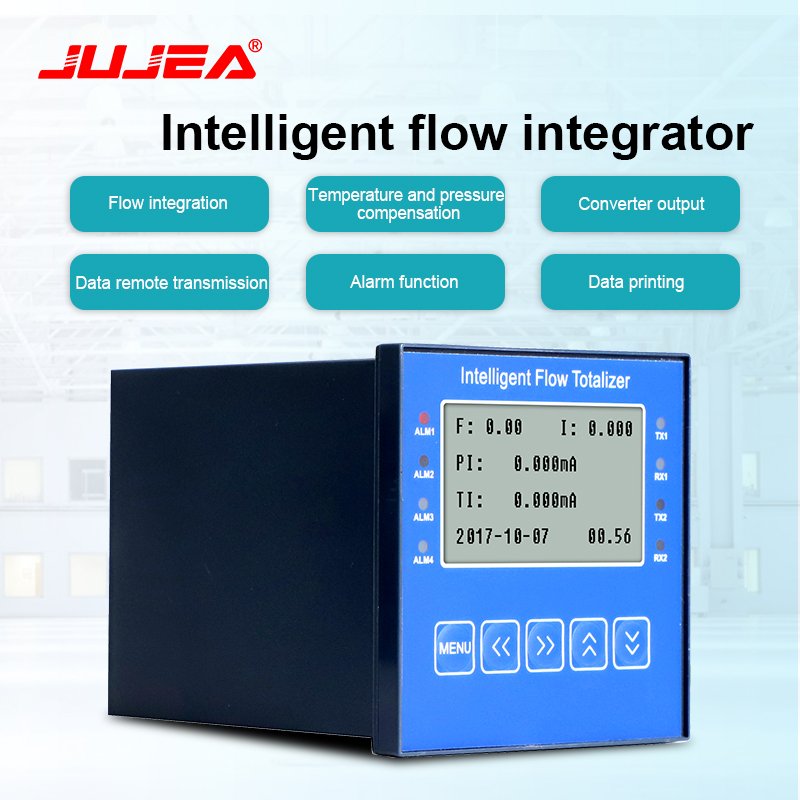 Digital Flow Meter Totalizer Intelligent Flow Integrator Relay Alarm Output Pressure Temperature Data Recorder