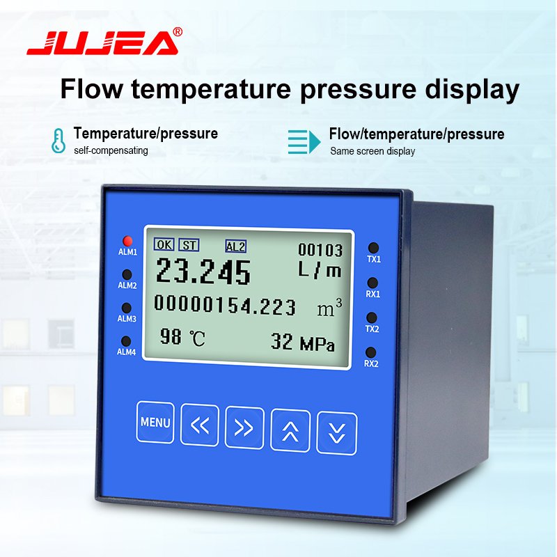 Digital Flow Meter Totalizer Intelligent Flow Integrator Relay Alarm Output Pressure Temperature Data Recorder