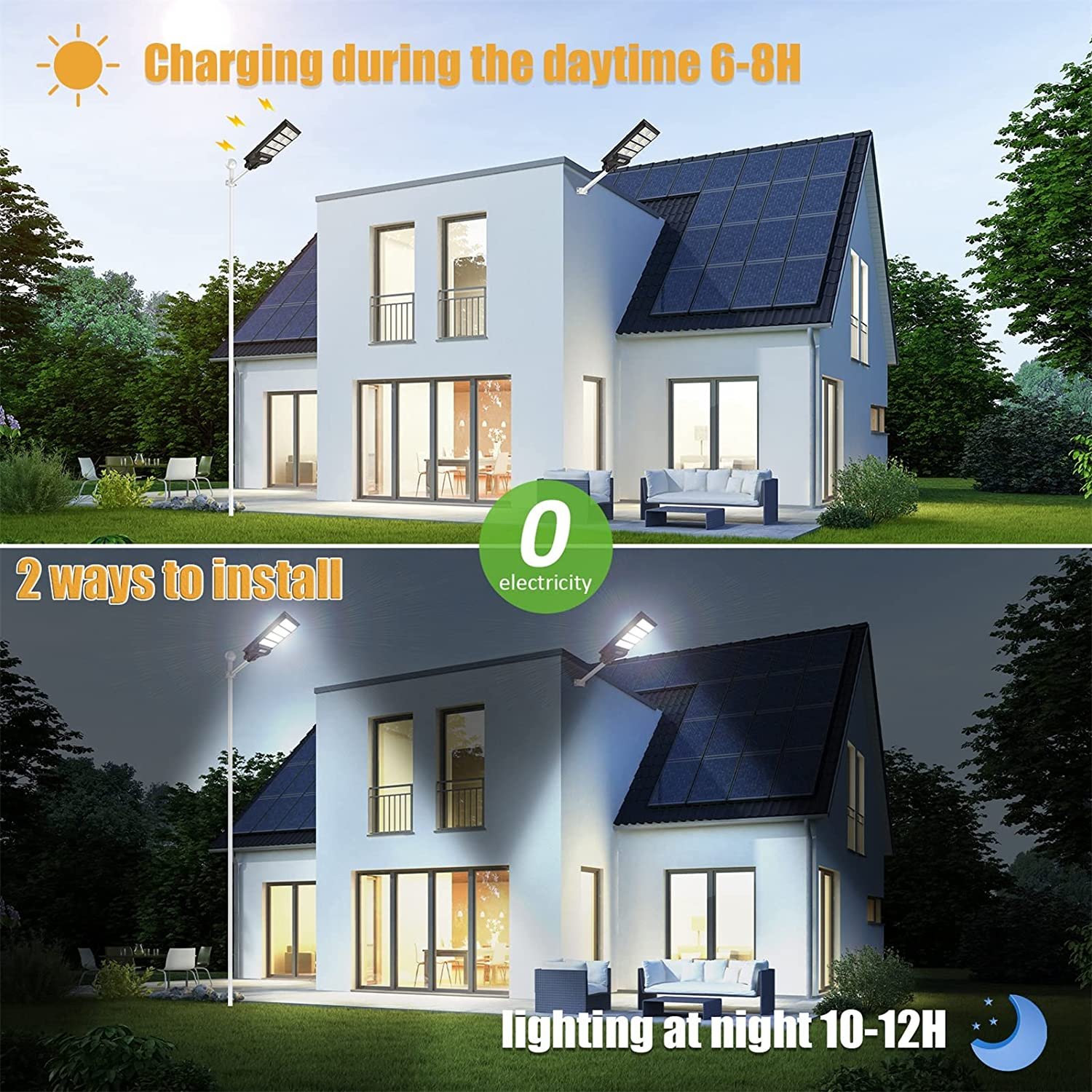 Omsen Led Types of Solar Street Light 500W Stadium Light System Lights Accessories Lamps Wall With Reflector Solar Panel Post