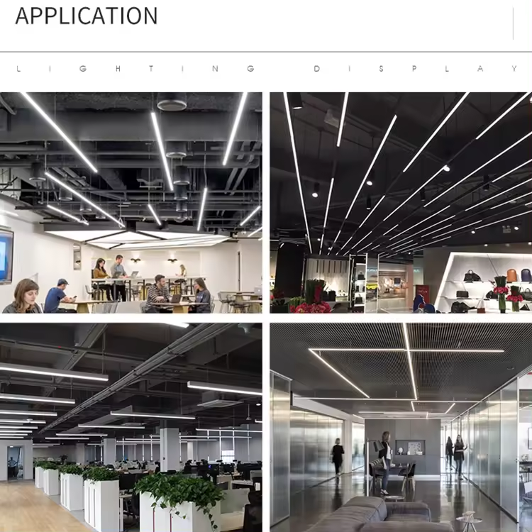 ECOJAS Wholesale ETL Modern Chandelier Office Hanging Aluminum 24w Led Linear Light