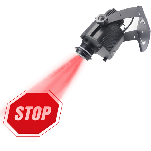 Safety Sign Advertising 40w Floor Led Outdoor Gobo Projectors Customize Logo Projector Floor Lamp Advertising Lights