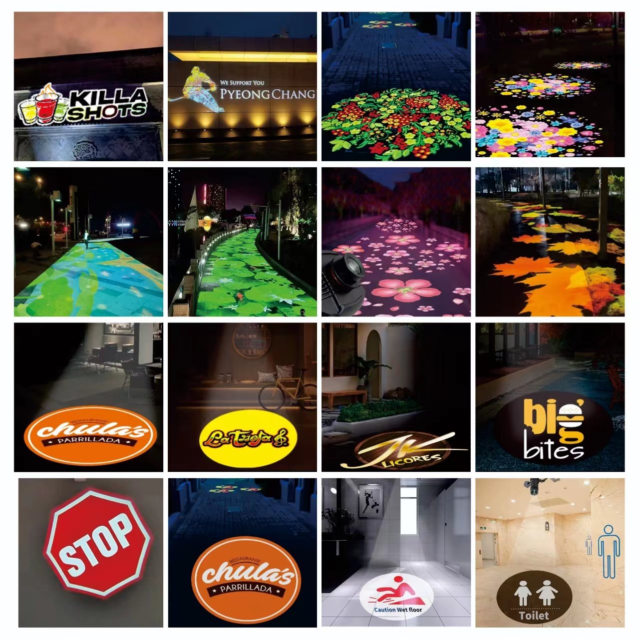 Safety Sign Advertising 40w Floor Led Outdoor Gobo Projectors Customize Logo Projector Floor Lamp Advertising Lights