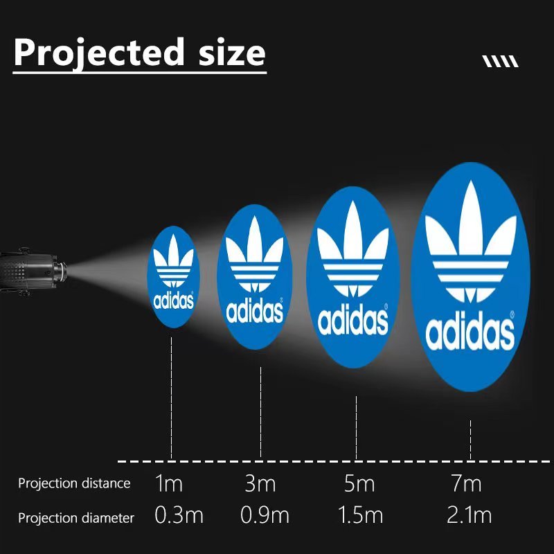 Safety Sign Advertising 40w Floor Led Outdoor Gobo Projectors Customize Logo Projector Floor Lamp Advertising Lights