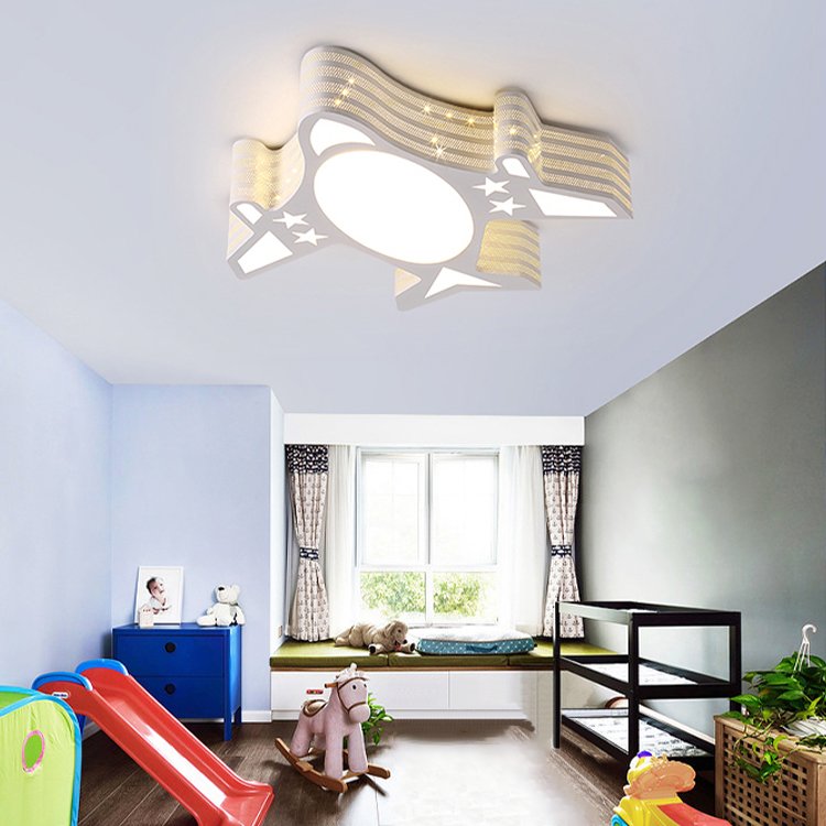 Cartoon Animal Children's Room LED Ceiling Light Bee Dragonfly Kindergarten Bedroom Eye protection Decorative Ceiling Light