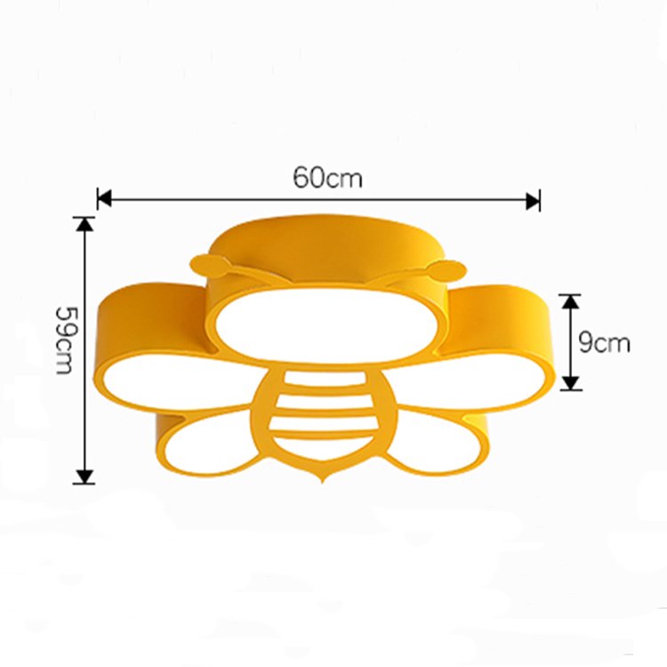 Cartoon Animal Children's Room LED Ceiling Light Bee Dragonfly Kindergarten Bedroom Eye protection Decorative Ceiling Light