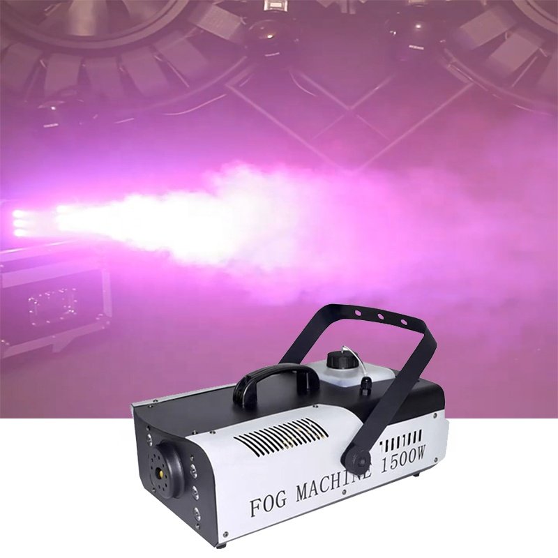 1500W Fogger Smoke Machine Stage Effect Equipment Remote Line Control Fog Machine Good Use for Stage Party Disco