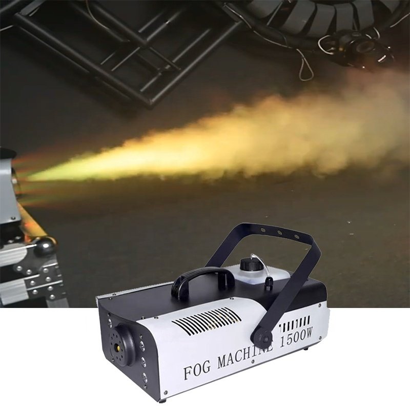 1500W Fogger Smoke Machine Stage Effect Equipment Remote Line Control Fog Machine Good Use for Stage Party Disco