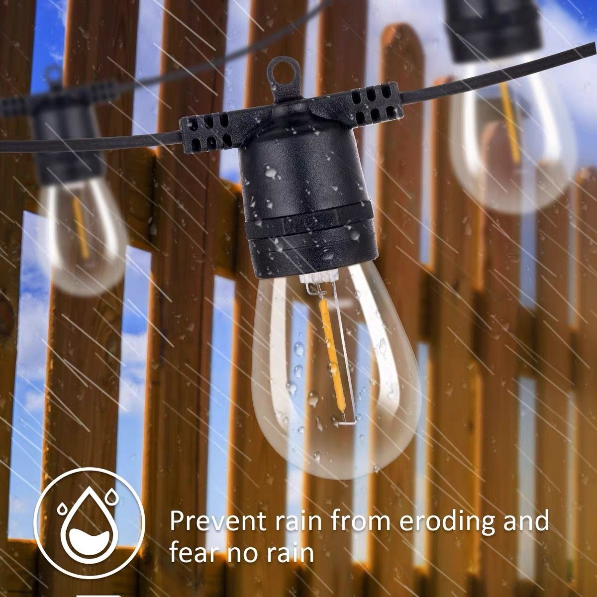 110V 220V Led String Lights Outdoor IP65 Family Festival Decoration Home Personalized Christmas Garden String Lights LED