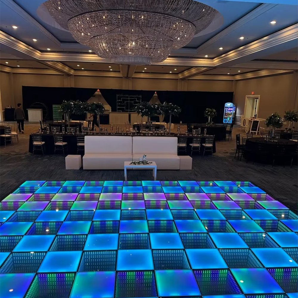 3d Infinity Mirror Video Light Led Dance Floor Tile Light Stage KTV Advertising Signs Magic Abyss Mirror