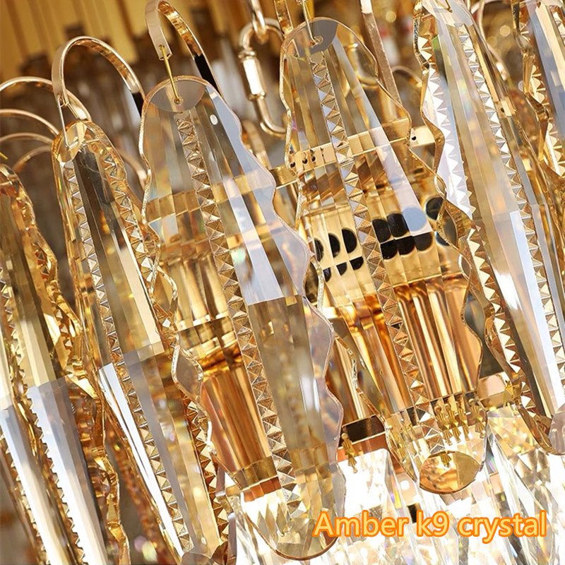 Hotel Lobby Church Custom Luxury Led Crystal Chandelier Pendant Light