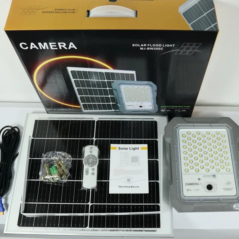 Omsen New Product Outdoor Waterproof Ip67 Sun Lamp Solar Flood Lights With Cctv Camera 100W 200W 500W 1000W With Memory Card