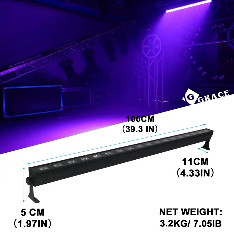Igracelite 9/18*3w LED Uv Black Light for Party Dj Disco Club LED Wall Washer Light