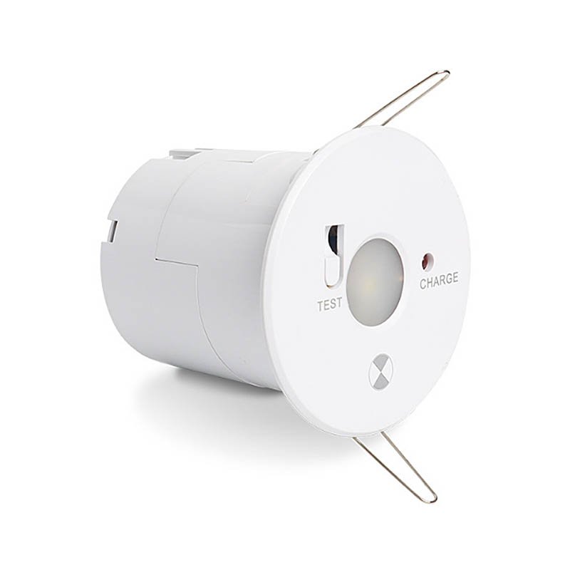 2.5 Inch LED Emergency Downlight 2W 3Hrs Recessed Integrated Light Battery Emergency Lights for Home Power Failure AC85-265V
