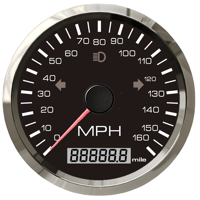Course Over Ground GPS Motorcycle Speedometer 160 Mph COG Classical Odometer for Boat Truck Auto Meter Analog Gauge
